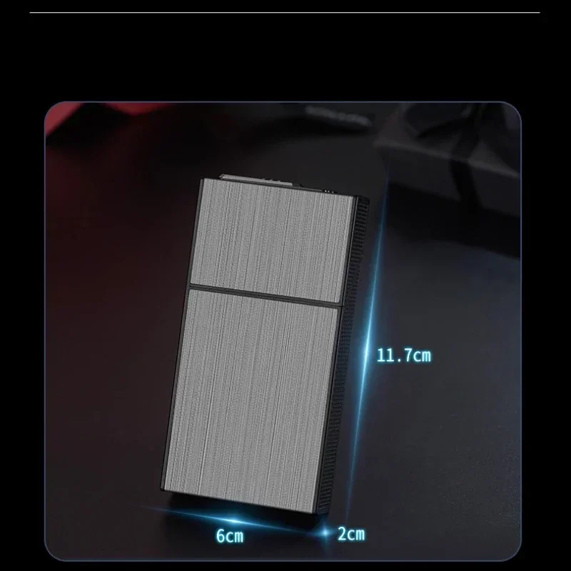 20 Thick Cigarette Case Tungsten Wire Igniter USB Charging Lighter Outdoor Waterproof and Moisture proof Electronic Lighters