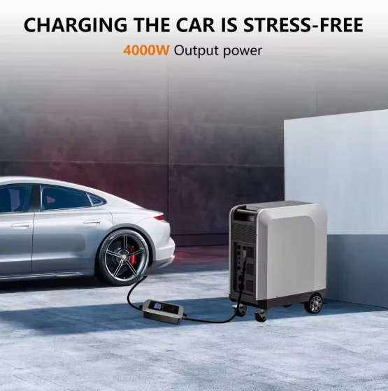 10.24kWh Home Backup Power Supply 4000W Online UPS LiFePO4 Battery With Multiple Outputs Portable Solar Cell Charging Station