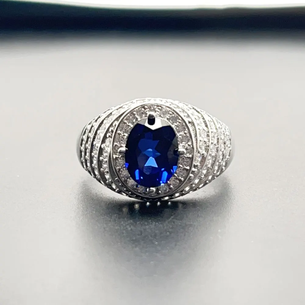 

Кольцо с драгоценным камнем цвета сапфира, созданное в лаборатории, роскошный дизайн, кольцо с сапфиром из серебра 925 пробы, 18-каратное позолоченное ювелирное изделие с кристаллами