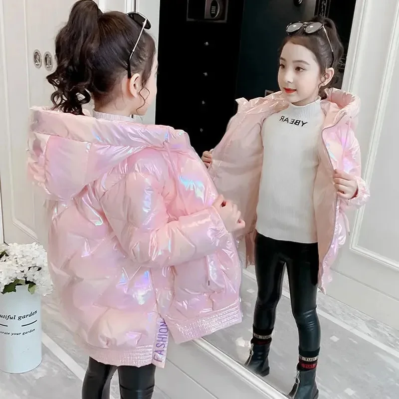 Children Clothing 2024 Winter Girls Coat New Style Warm Fashionable Down Parkas Kids Jackets for CH12