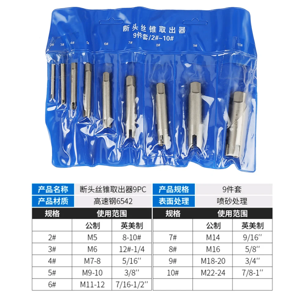 Screw Extractor Steel Broken Head Taps Remover Stripped Screw Tap Extractor Set Stripped Screw Stripped Screw Tap Tap Extractor