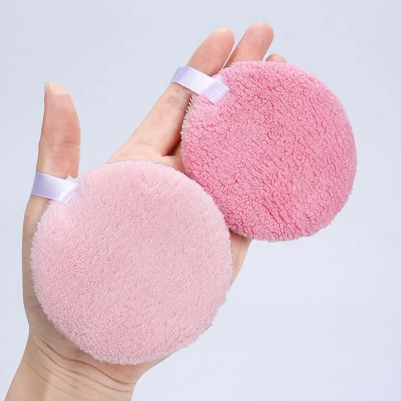 【B】1Pcs Machine Washable 8cm Round/Heart Absorbent Face Wash Pads Reusable Makeup Remover Tool Suitable For All Skin Types view 4