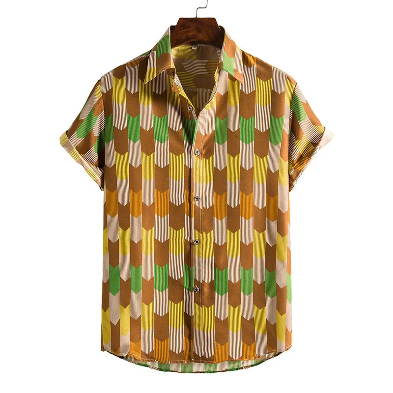 メンズクラシックスハワイアン半袖Tシャツ,3Dプリント,トロピカル植物,ショートスリーブ,ボタンダウン,カジュアル,特別オファー,夏