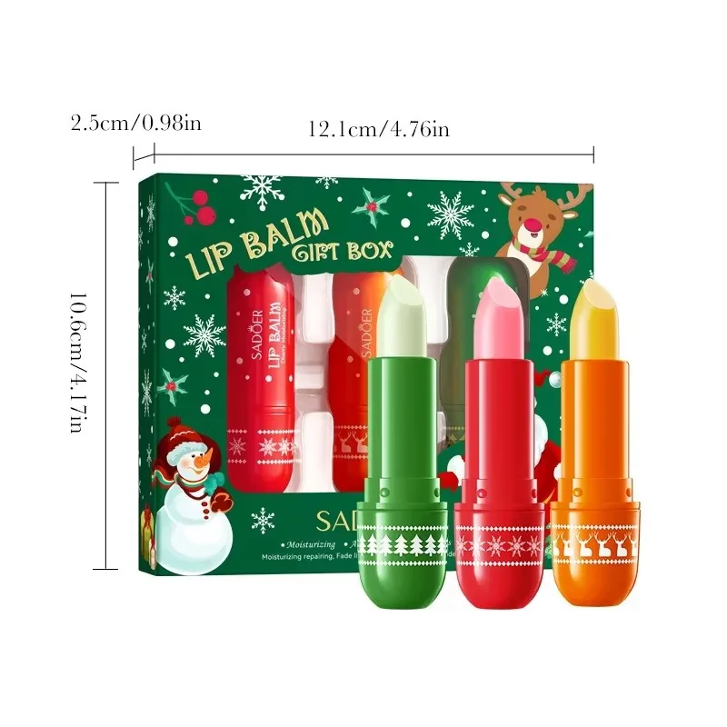 Christmas Gift Nourishing Lip Balm Set Lip Long-lasting Moisturizer Deeply Hydrating Anti Cracking Moisturizing Gift to Women