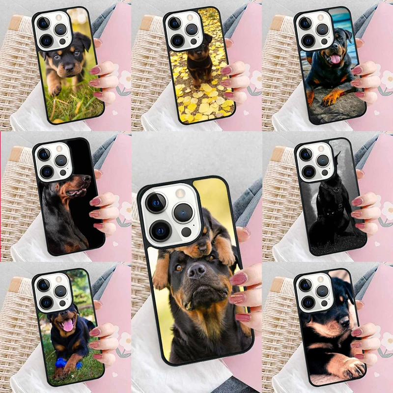 Rottweiler Beautiful Big Dog Phone Case Cover for iPhone 16 Promax 15 Pro 13 14 Plus 11 12 Mini XR XS MAX Coque