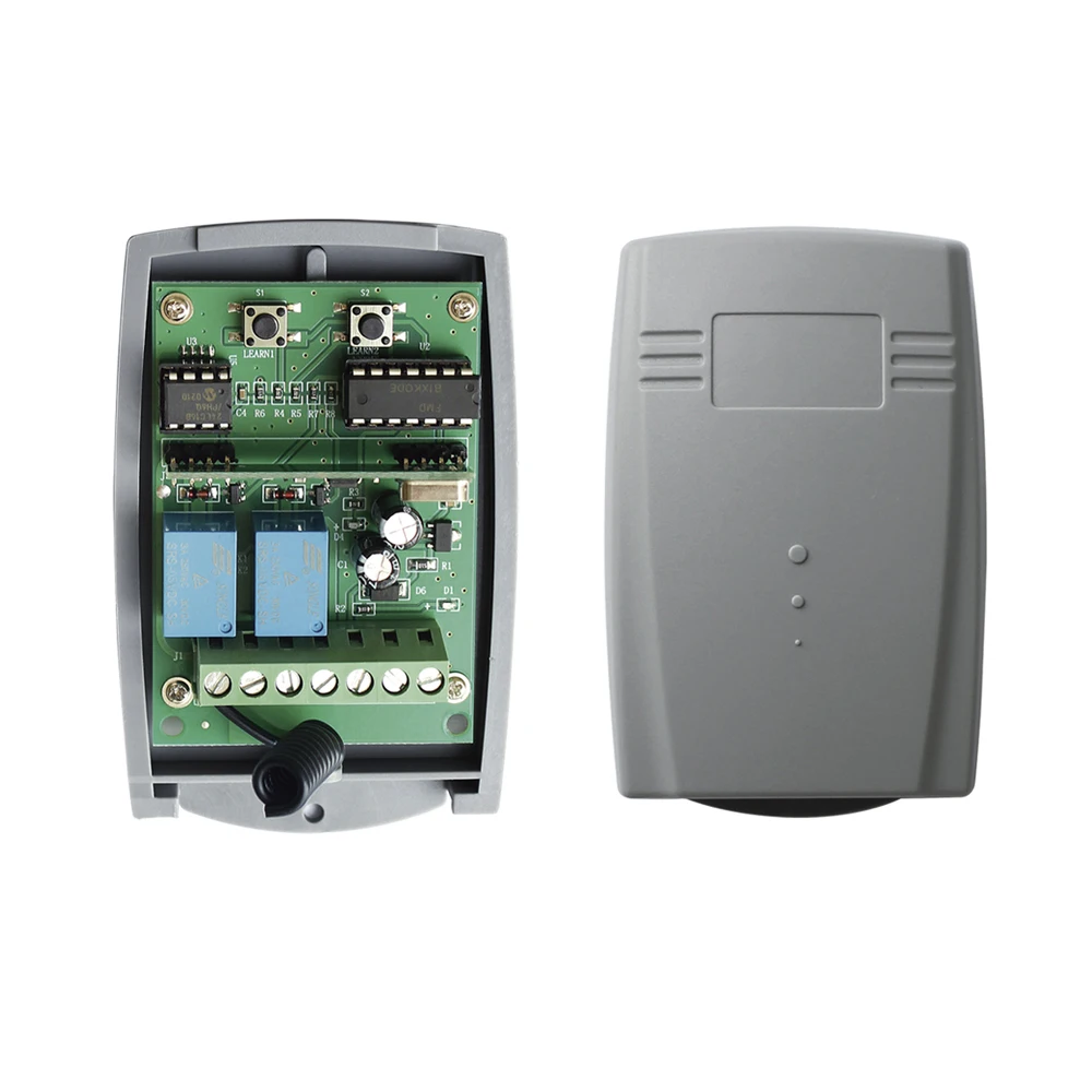 

Universal 433MHz Garage Door Remote Control Receiver 433.92 MHz Fixed Code and Rolling Code 2 Channels Switch Module