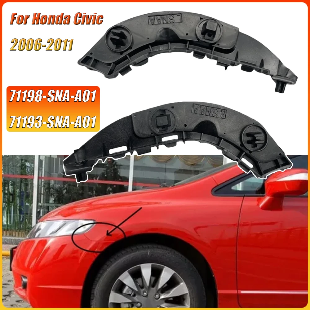 Car Front Bumper Bracket for Honda Civic 2006 2007 2008 2009 2010 2011 71198-SNA-A02 71193-SNA-A02 Automobiles Exterior Parts