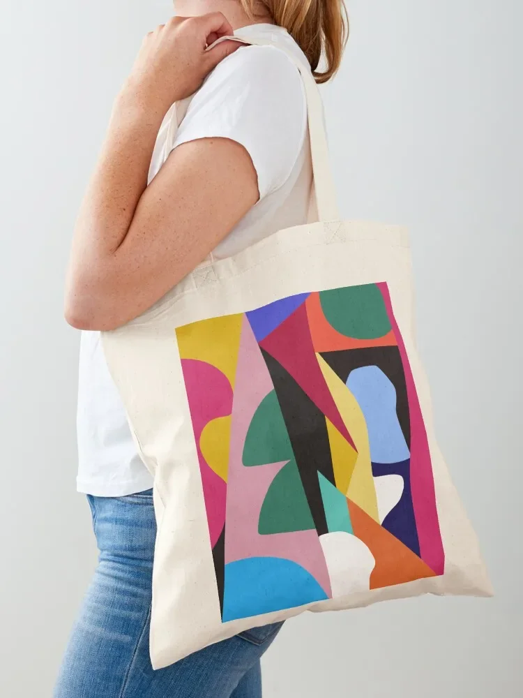 Abstract Colorful Mid Century Tote Bag canvas tote custom canvas bag hand bags