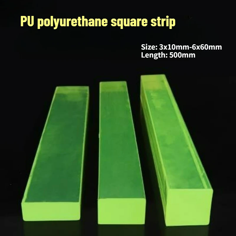 1/2/3pcs Square Solid Polyurethane Bar Length 500mm PU Rectangle Block Damping Die Mould Cushion Elastic Punching Pad DIY