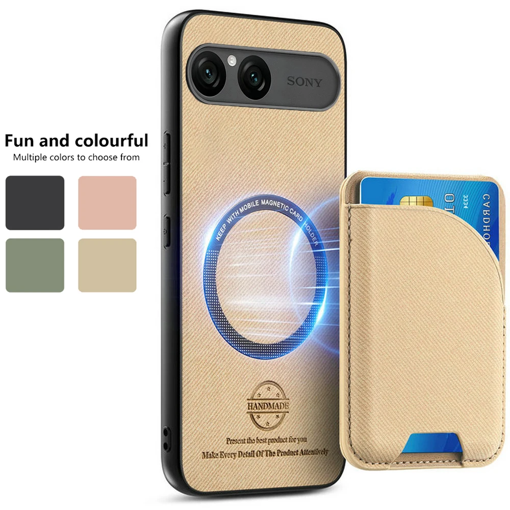 Funda de Cuero Desmontable 2 en 1 con Ranuras para Tarjetas para Sony Xperia 1 VII 5G, Funda Trasera Magnética para Sony Xperia 10 VII, Funda para Xperia 1 VII 10VII