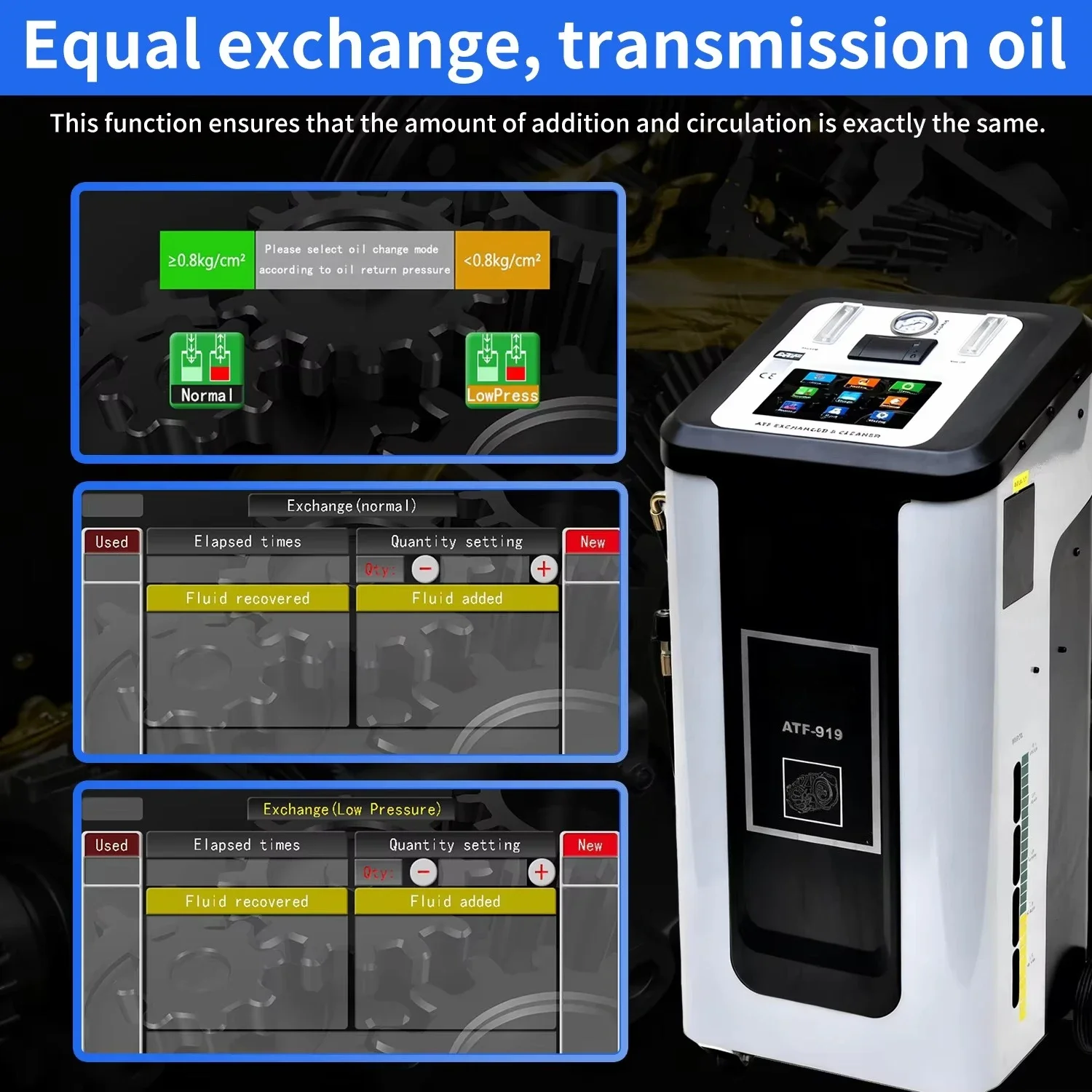 OEM ATF-919  Auto Automatic Gearbox Transmission Oil Change Atf Fluid Flush Exchange Machine Equipment With Heating Function