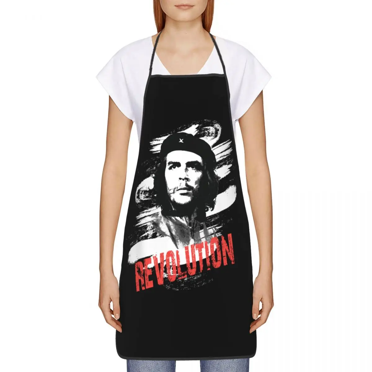 Che Guevara Revolution Apron Women Men Unisex Bib Cuba Cuban Socialism Freedom Kitchen Cooking Tablier Cuisine Chef Painting