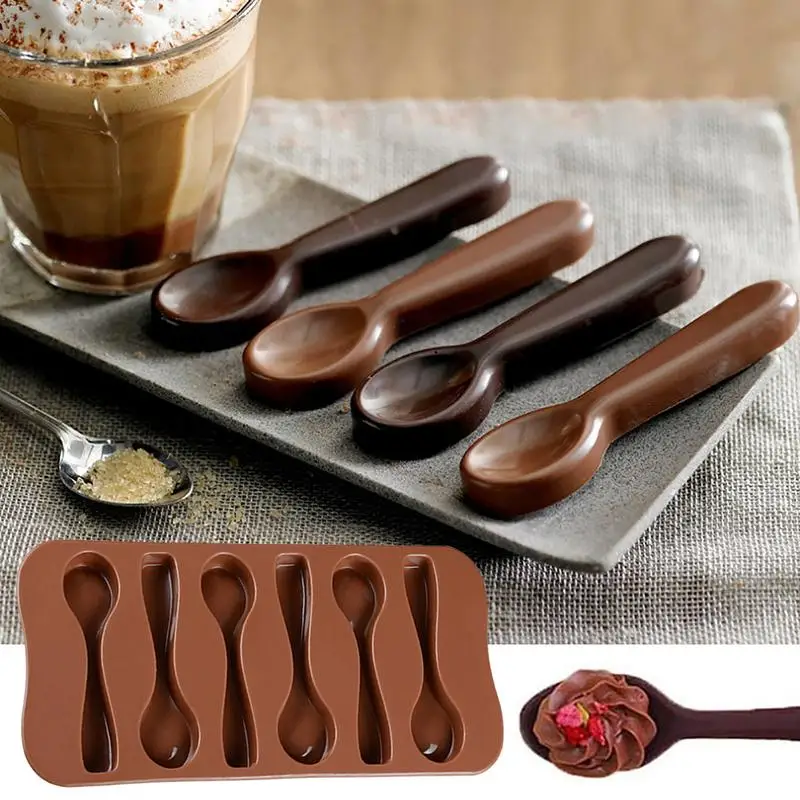 Spoon Chocolate Mold Silicone Craft Mat Featuring Cup & Paint Holder Kids Painting Art Mat For Silicone Acrylic Engineering Nail