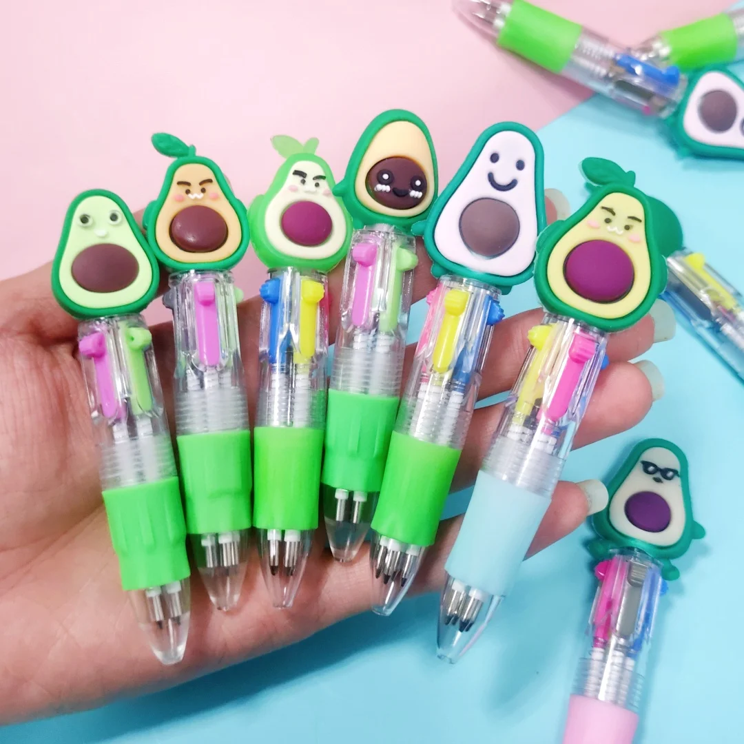 5Pcs/Lot Cute Cartoon Tiger 4 Colors Ballpoint Pen Mini Pens Kids Writing Supplies Ball Point Pen School Office Stationery Gifts