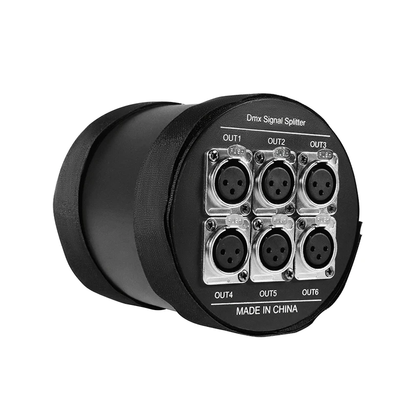 

DMX 512 6 Port DMX Splitter And Amplifier Output 6 Channels For Dj Disco Stage Light Control