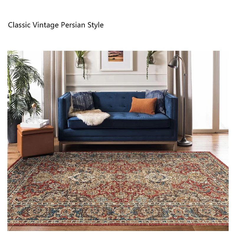 Retro Persian Home Carpet Living Room Turkey Sofa Floor Mat Home Decoration Living Room American Bedroom Rugs Customize