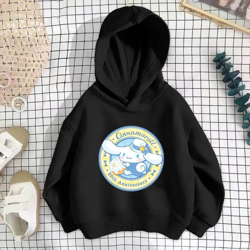 

Детская Повседневная Толстовка с мультипликационным 2D принтом Cinnamoroll Dog, Спортивная простая одежда для мальчиков, милые топы для девочек, Лидер продаж, новый стиль
