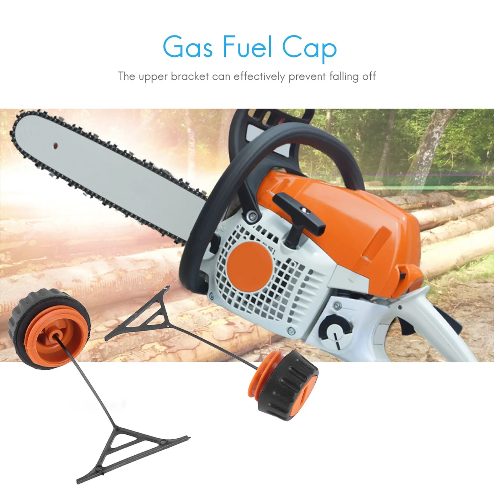 #75Q Gas Fuel Cap &Oil Cap Kit Fit For Stihl Chainsaw 020 021 023 024 025,chainsaw oil cap,(Plastic)