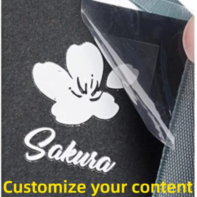 11cm 200 Pcs Custom Transfer Stickers Personalized Logo Heat Press Decals for T-Shirt Hat