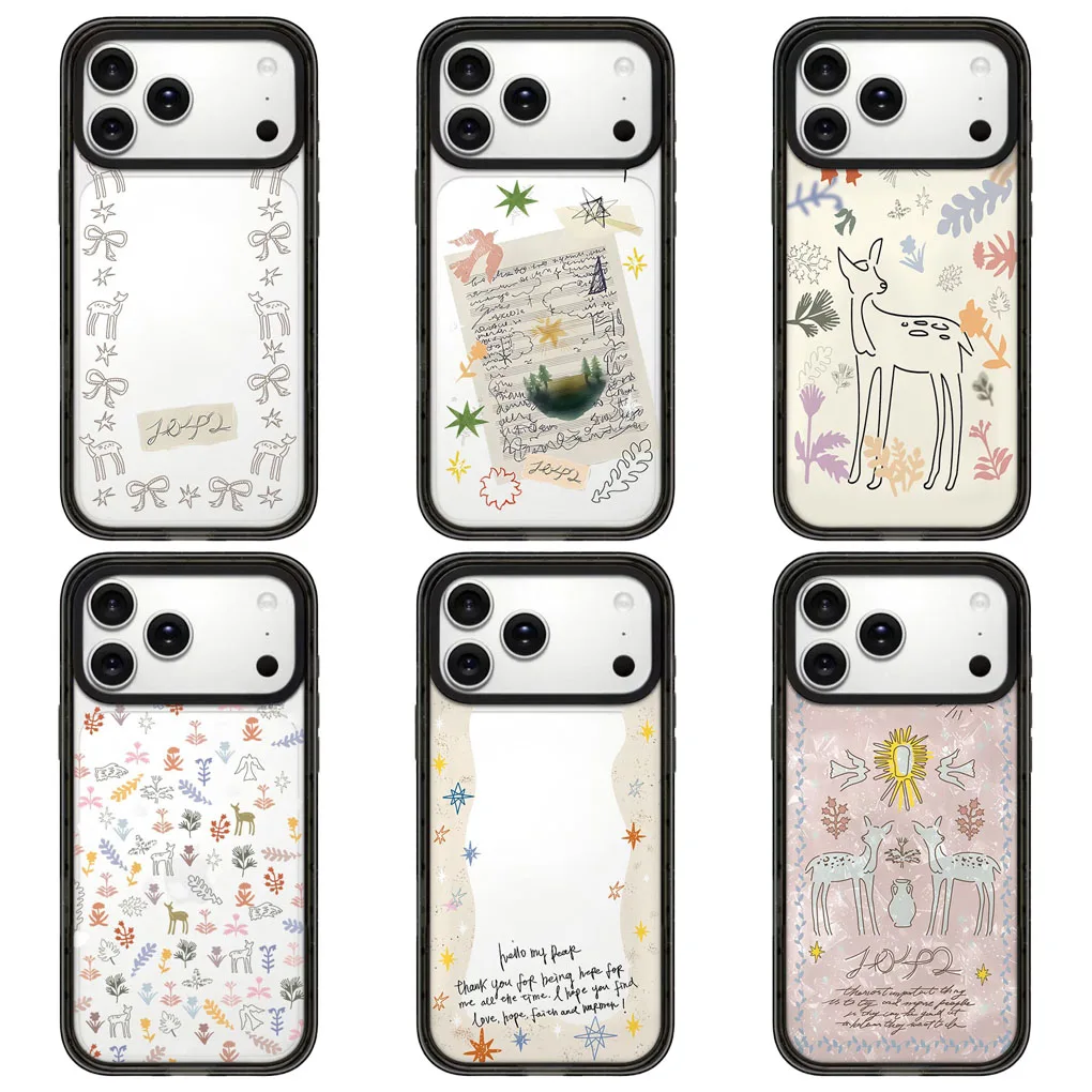 

Deer 2.0 Acrylic Black Border Magnetic Phone Case Cover for IPhone 12 13 14 15 16 17 Pro Max Case