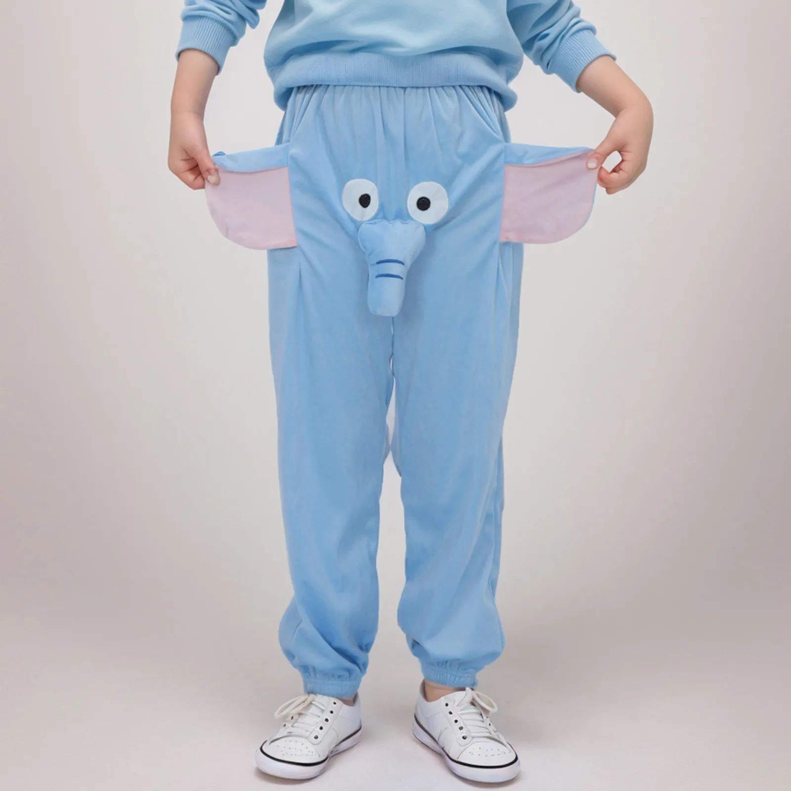 Elephant Pajama Pants Kids Boys Girls Cute Animal Pants Funny Cartoon Elephant Big Nose And Ears Outdoor Comfortable Beach Pants