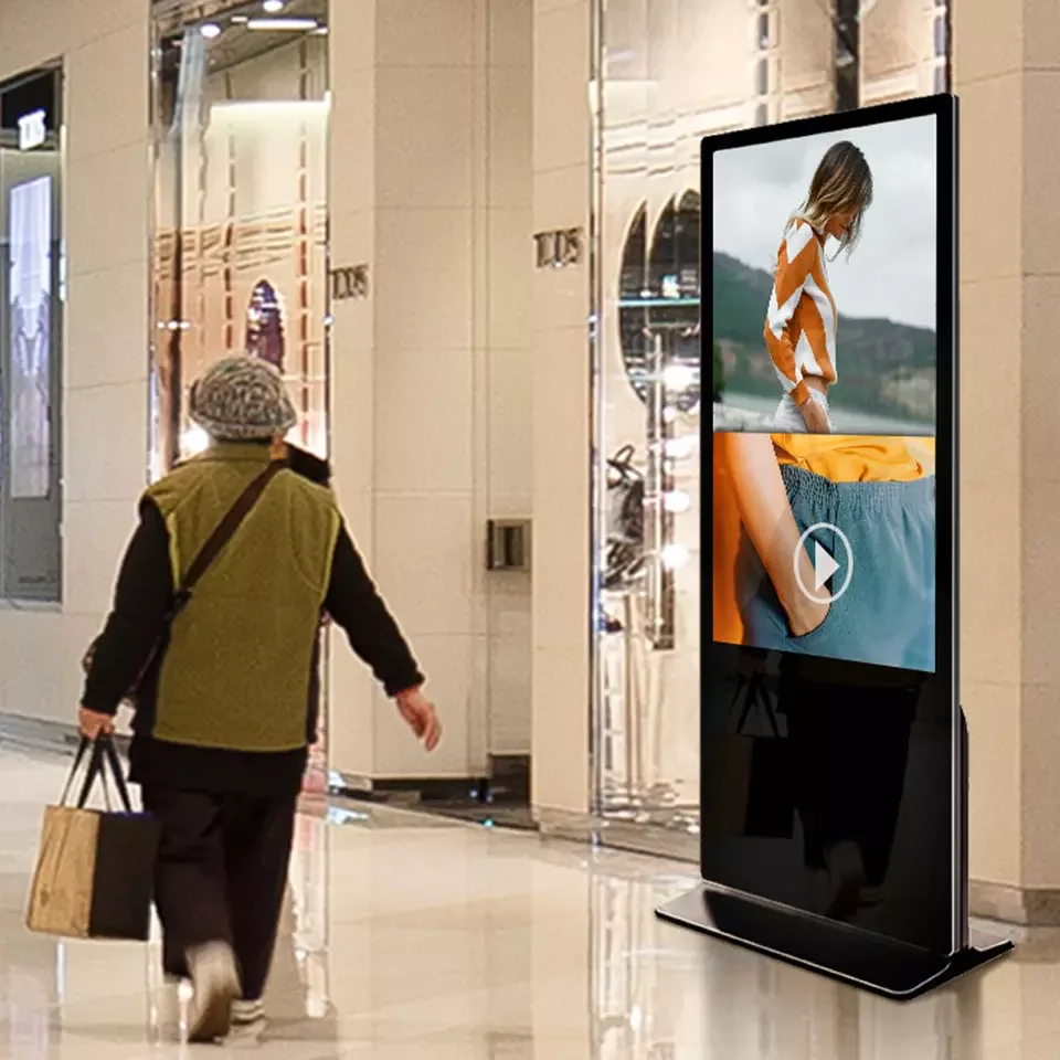 43 55 65 Inch Android Os Touch Screen Indoor LCD Advertising Display Interactive Digital Signage Totem
