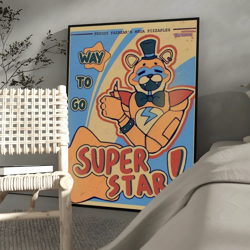 Fnaf Five-Nights-At-Freddys klassisches Poster, Wandkunstdruck, geeignet für Wohnzimmer, Schlafzimmer, Bar, Salon, Heimdekoration, Geschenk – Detail 19