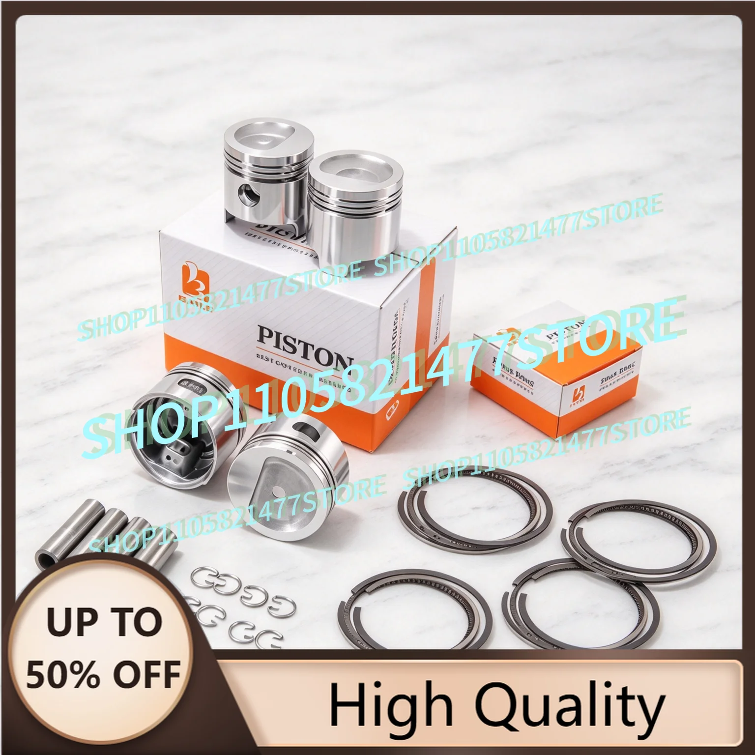 4P For Piston With Pin Lock + Clip 4-cylinder Engine 13101-96001 13101-78001 76.6*2+2+4 Overhaul Rebuild Kit