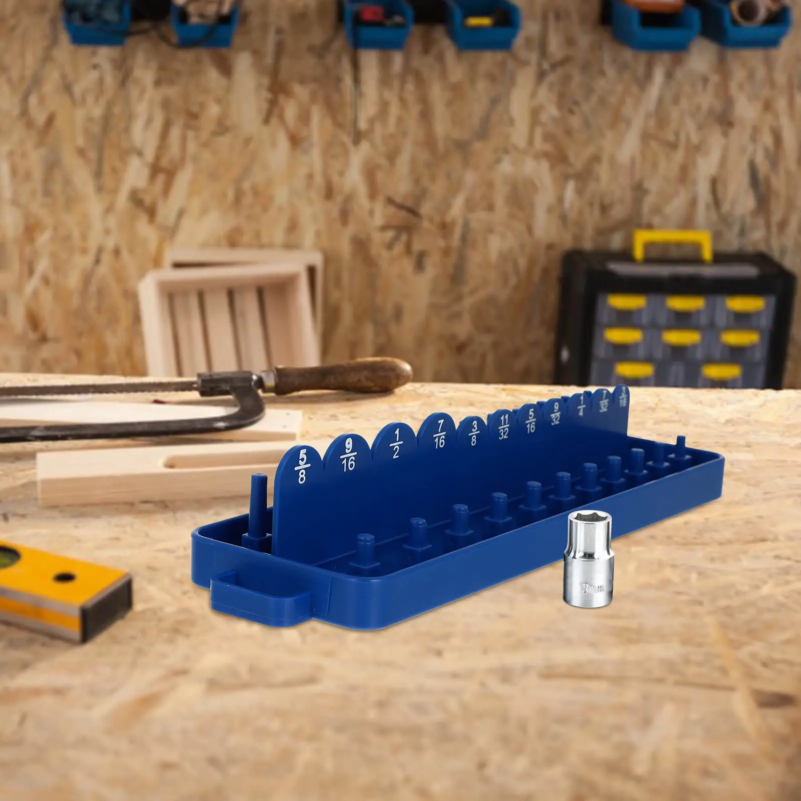 Heavy Duty PP Sleeve Organizer for Wrench Sockets Sturdy Non-Deforming Socket Inserting Holder with Large Hole Count Socket