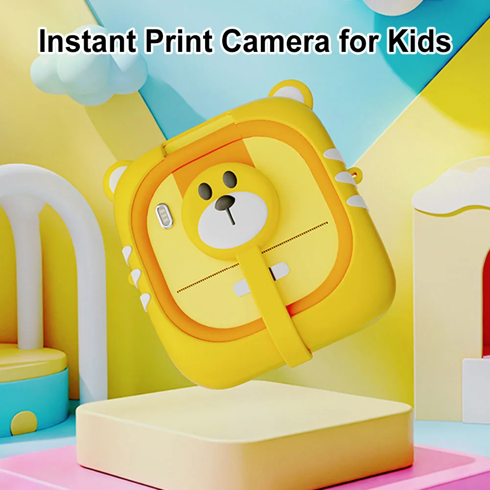 

Kids Instant Print Camera Dual Lens Children Digital Camera Instant Photo Printing Camera Birthday Gifts for Girls Boys Age 3-12