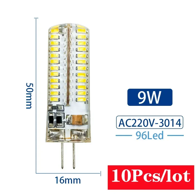 DEEMOPA 10 Teile/los G4 LED Lampe 2W 3W 4W 5W 7W 9W AC DC 12V 220V Mais Birne SMD2835 3014 360 Strahl Winkel Ersetzen Halogen Kronleuchter Lichter 7