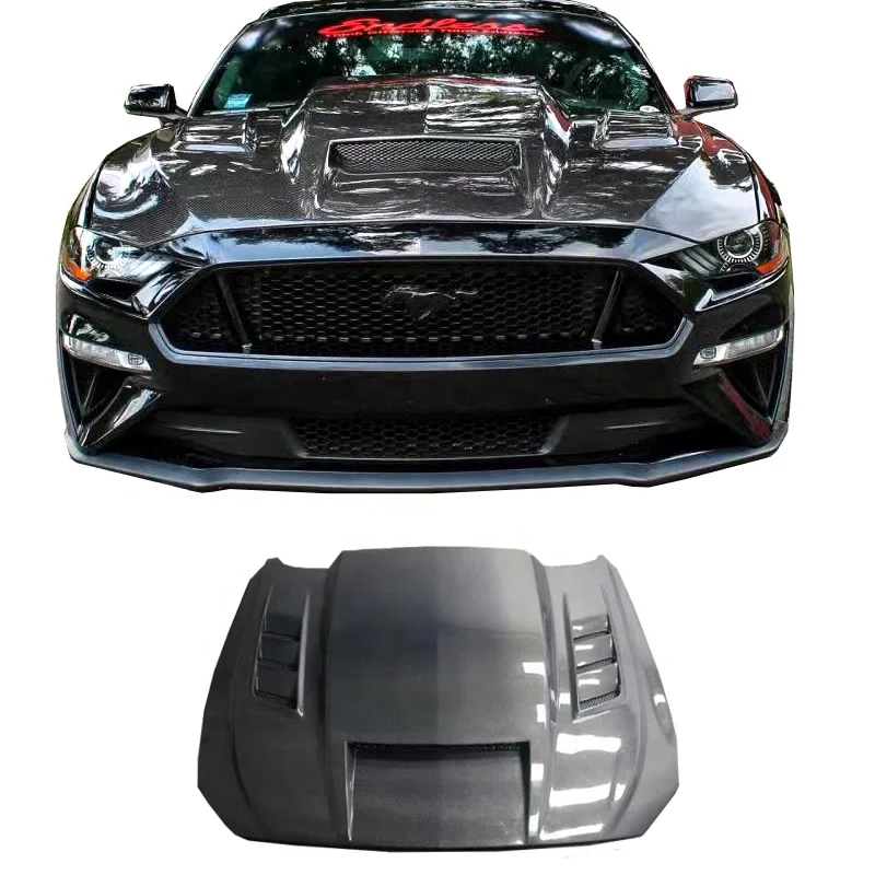 

TF Carbon Fiber Style Auto Engine Bonnet Hood For Mustang Perfect Fitment 2015-17