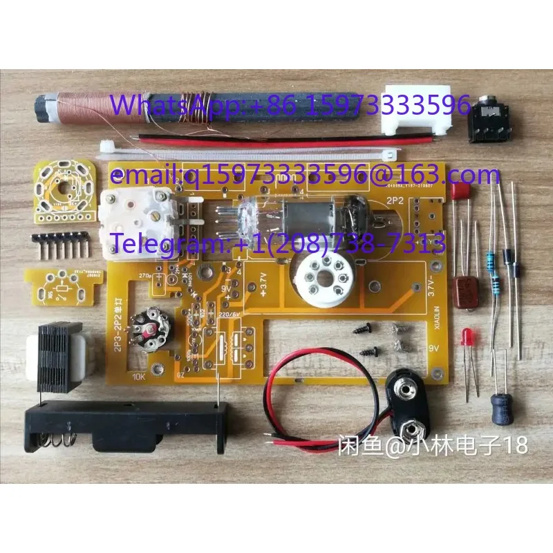 2P2 Tube Single Lamp Medium Wave Radio Kit and Battery Tube Radio 2P3 Kit for Electronics Assembly Projects