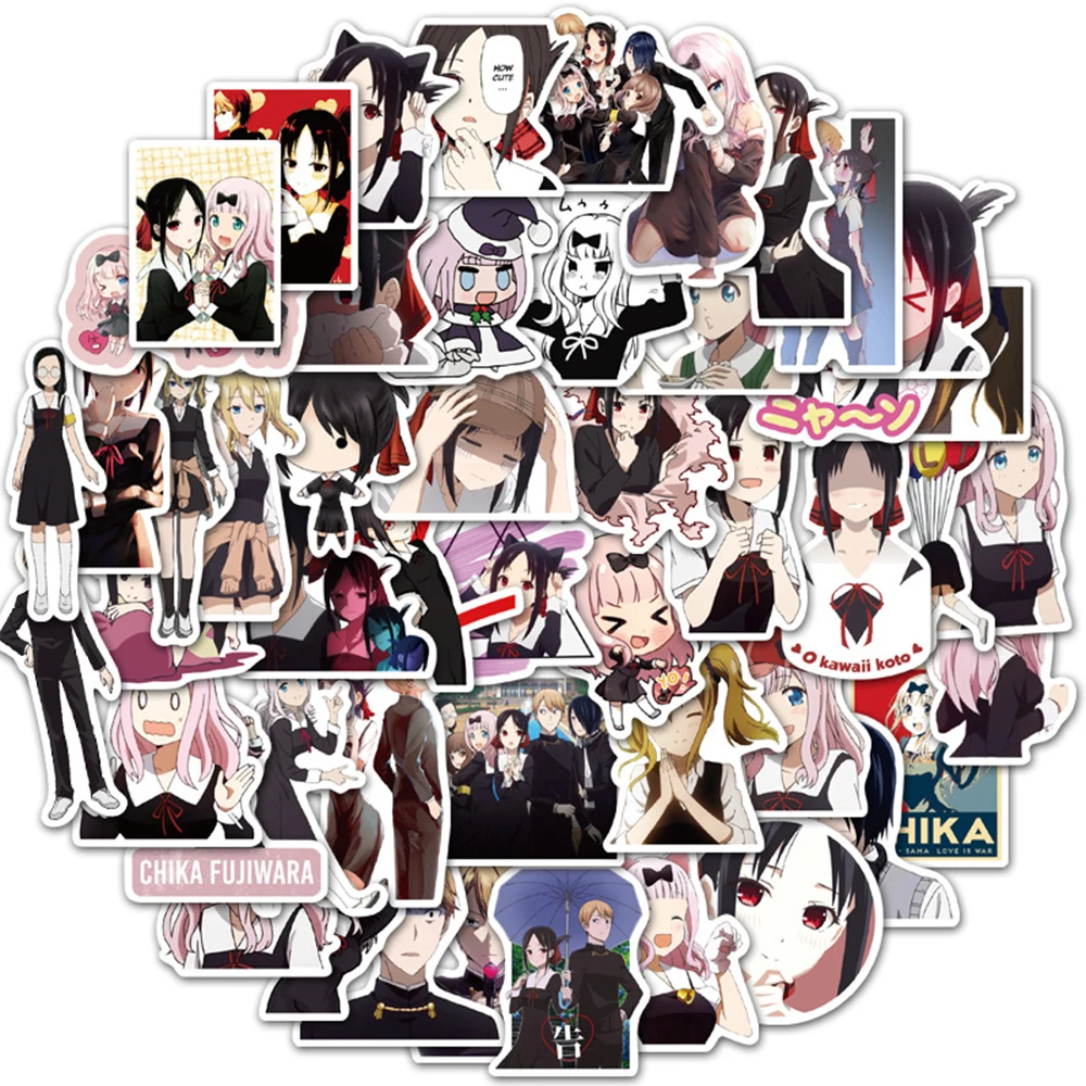 10/30/50pcs Kaguya Love Is War Over Anime Stickers Kaguya Cartoon Sticker Scrapbooking Luggage Suitcase Fujiwara Chika Decals