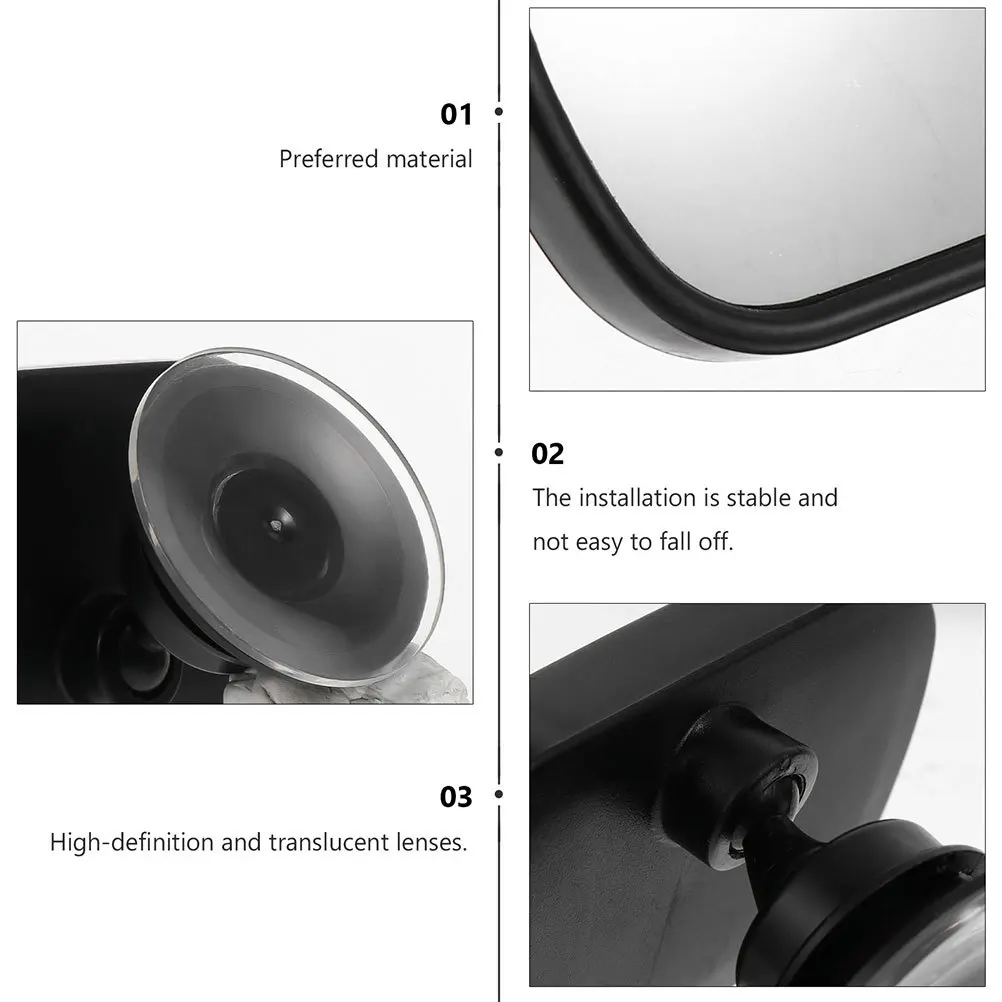 2 قطعة مرآة مراقبة المقعد الخلفي مرآة عرض الطفل عالمية تناسب 360 دوران زاوية واسعة للرؤية الخلفية الداخلية للسيارة الرضع