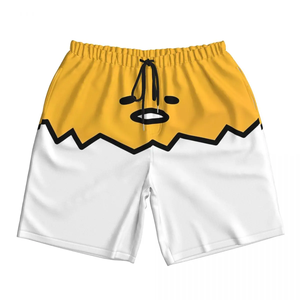 

Гавайские летние мужские шорты Gudetama The Lazy Egg, женские плавки, пляжные шорты с принтом, купальник с 3D принтом