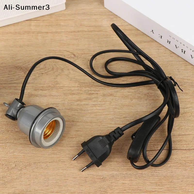 【Amn】E27 Crawling Pet Heating Lamp Holder Power Cord Control Switch Piglet Chicken Brooder Heating Spiral Light Socket