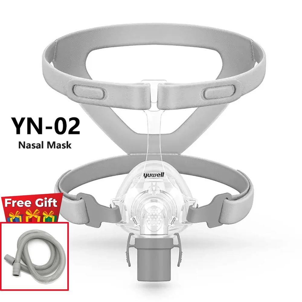 

YuWell YN-02 Nasal Mask for CPAP with Headgear Frame Tube Sleeping Auxiliary Domestic Use Respiratory Aid for Sleep Apnea