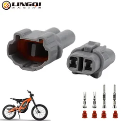 LINGQI Headlight LED Button Connector Waterproof Electrical Wire Connectors 2 Pin Plug For Light Bee X S Talaria Sting