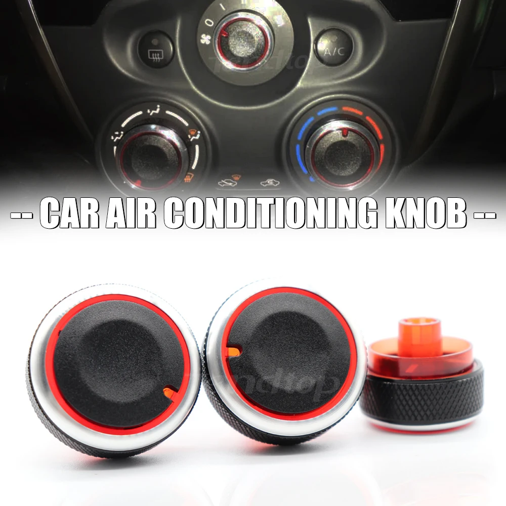 A/C Air Conditioning Knob Cover Sticker Control Switch Car Interior Part for Nissan New Sunny March Latio Almera Versa N17 K13
