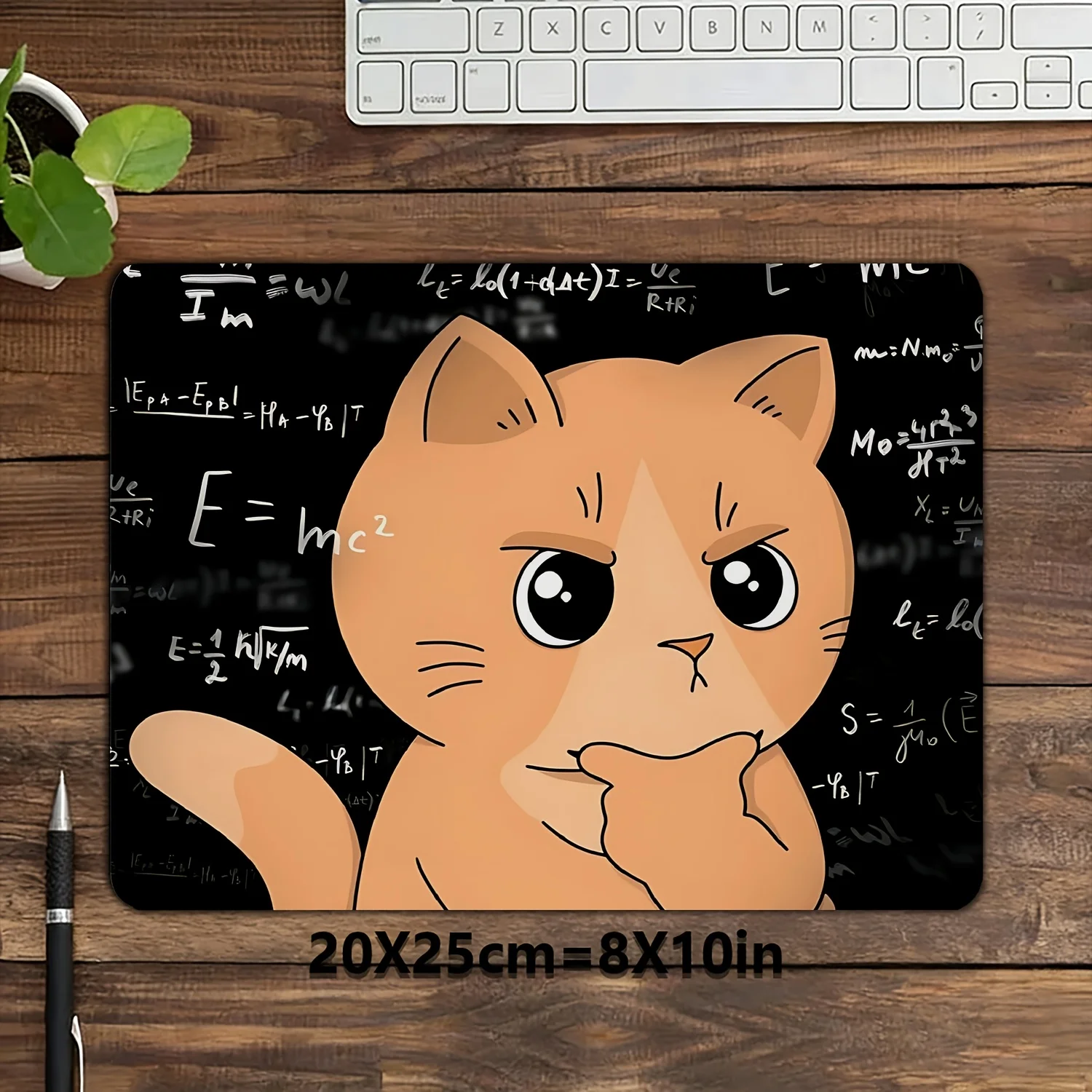 Pc Gaming Orange - Nerdy Smart Orange Cat Desk Pad
