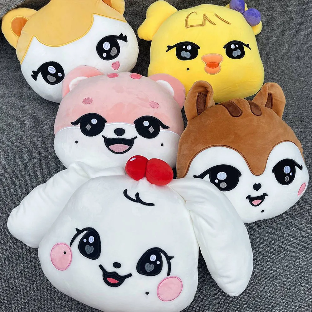 

30CM KPOP IVE MINIVE Cartoon Image Big Face Plush Throw Pillow Wonyoung Gaeul Liz Rei Cute Nap Pillow Sofa Car Cushion Fans Gift