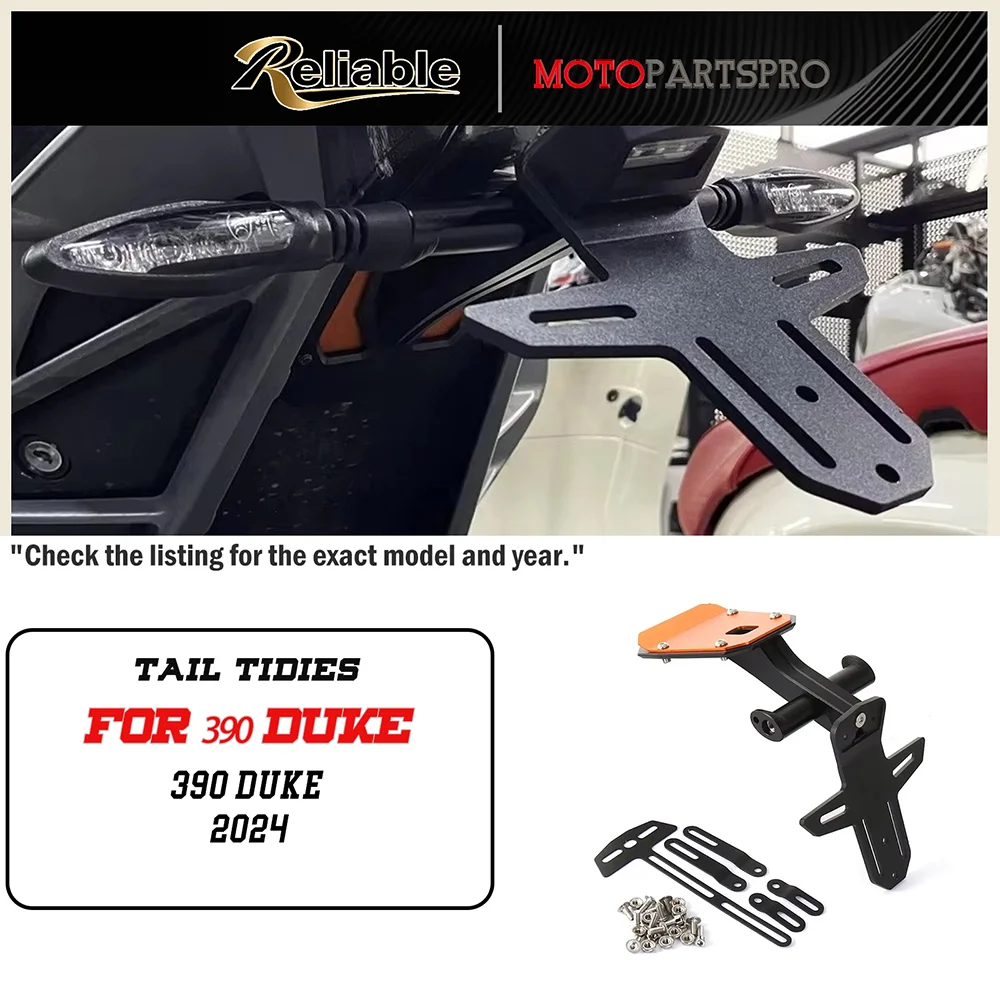 

Moto plates holder For 390DUKE 390Duke Duke 390 DUKE 2024 New Moto Rear License Plate Holder Bracket Tail Tidy Fender Eliminator