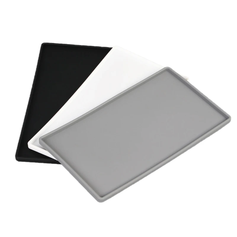 1pc Silicone Coaster Heat Insulation Anti-slip Double  Hotel  Rectangular Gargle  Kitchen Mat Placemat