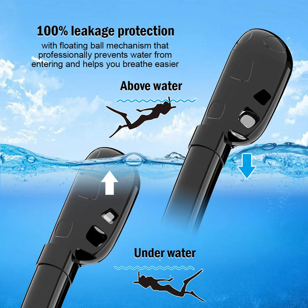 Panoramic View Snorkeling Swimming With 2 Snorkels Anti-Fog Leak-Proof Full Face Silicone Diving Goggles Breathing Diving Mask