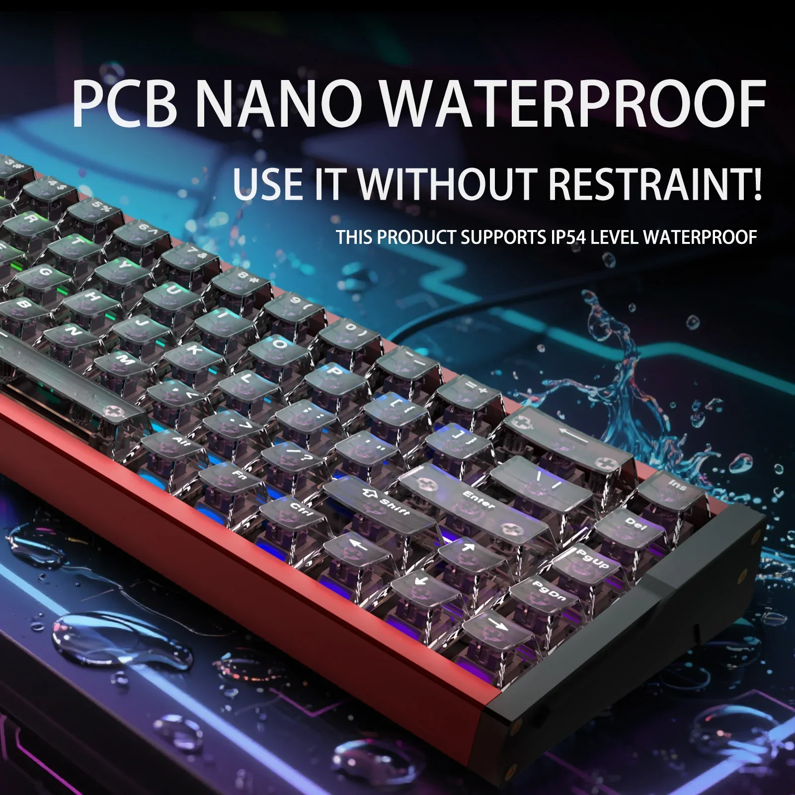 IROK MG68 PRO 8K 마그네틱 스위치 게임용 기계식 키보드 0.001mm 빠른 트리거 핫 스왑/SOCD/Wried/무선/Bt/방수