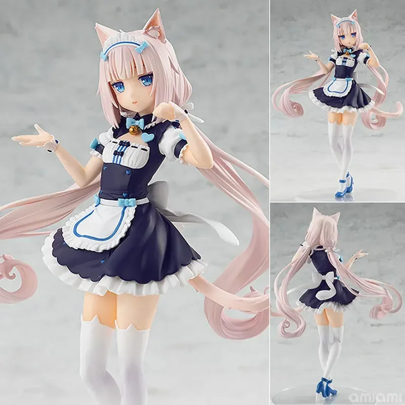 Nekopara Chocola Vanilla KO Figurine Cute Character Models Desktop Ornaments Trendy Toys Kawaii Garage Kit chassis statue Gift view 3