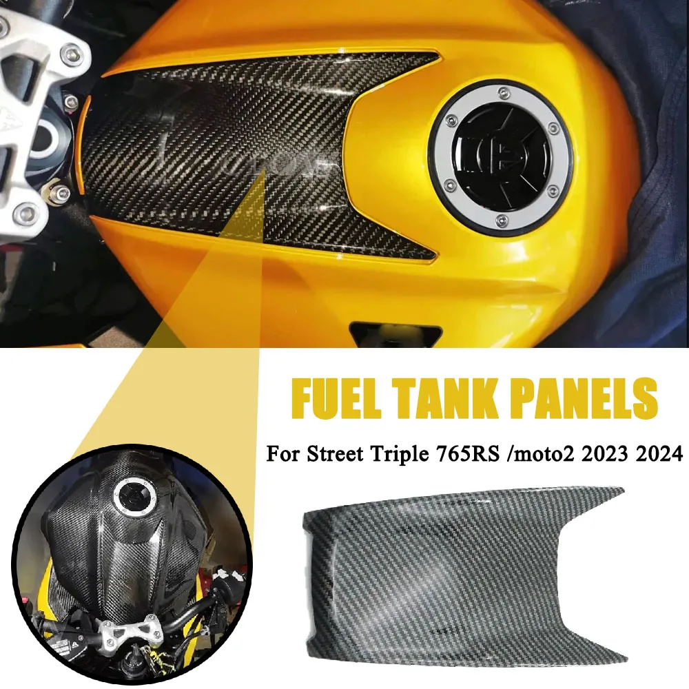 

NewStyleCarbon Fiber Fuel Tank Fairing Cover Set For Triumph Street Triple 765RS Moto2 2023-2024| Motorcycle Housing Panels Trim