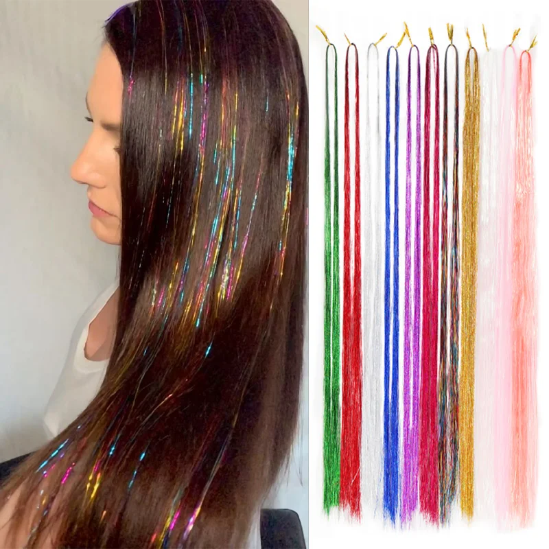 Vibrant Rainbow Sparkling Women's Hair Tie - Multi Color Sparkling Hair Strap | Lightweight Hair Tie, Hair Accessories Synthetic