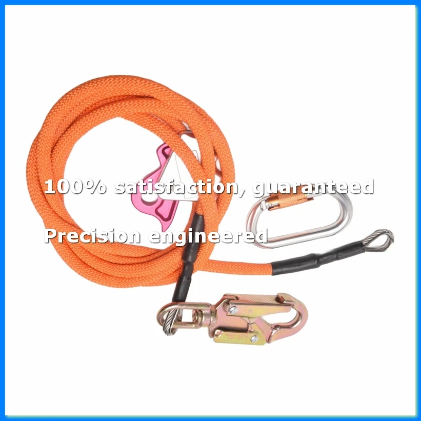 Steel Wire Core Flip Line Kit Adjustable Climbing Positioning Rope for Arborists Climbers Tree Climbers Outdoors-A49I